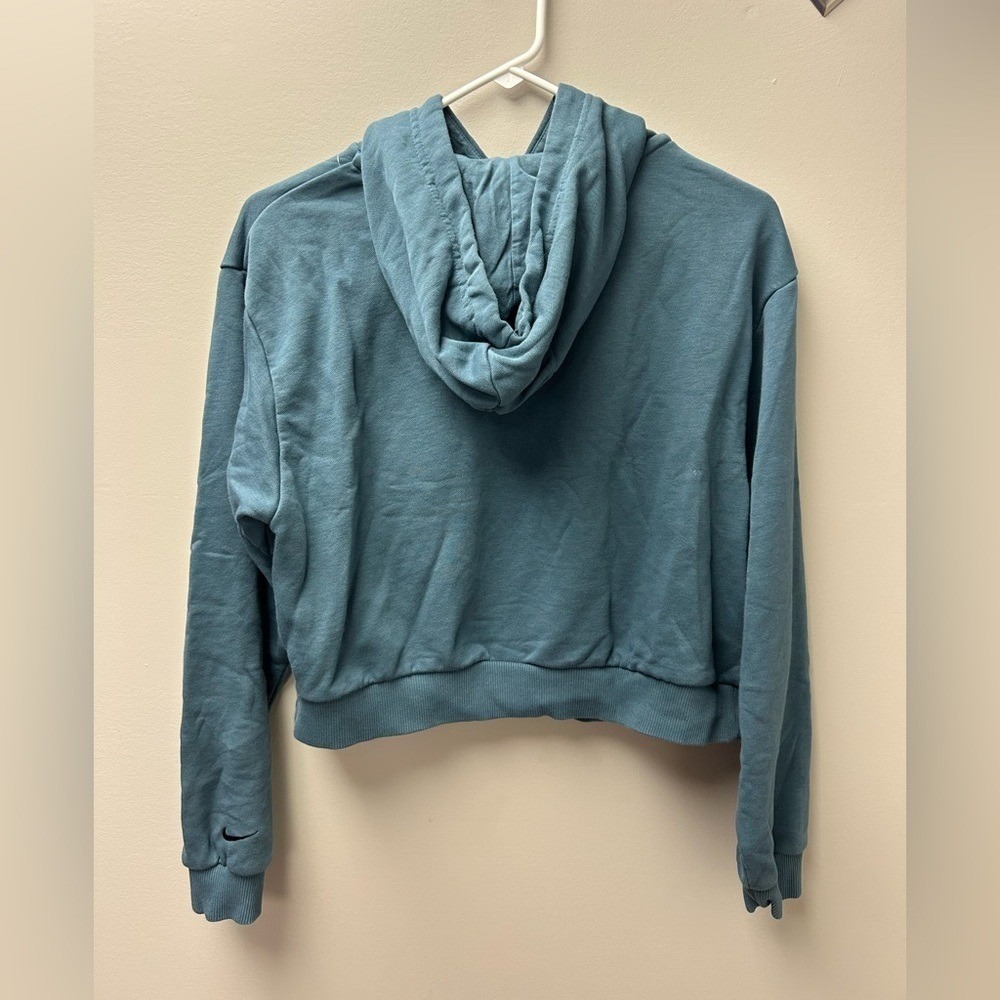 Nike Women's Floral Print Cropped Hoodie XS Ash Green - Picture 3 of 5